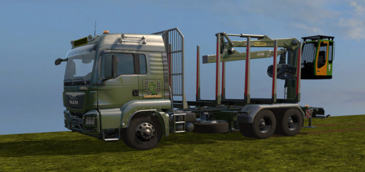 Мод грузовик MAN TGS 33.480 FORESTRY V1.0.0.0 Farming Simulator 17