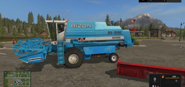 Мод комбайн BIZON BS-5110+HEADERS V1.0 Farming Simulator 2017