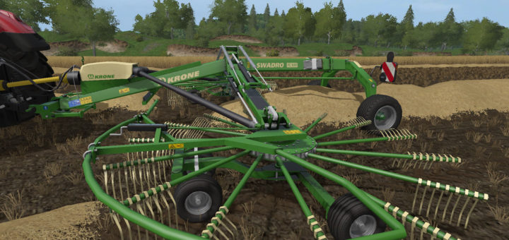 Мод валковая жатка KRONE SWADRO TC930 V1.0.0.0 Farming Simulator 17