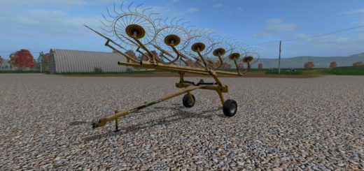 Мод валковая жатка VERMEER RAKE 1224 V1.0 Farming Simulator 17