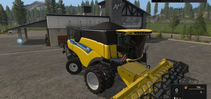 Мод комбайн NEW HOLLAND CR 5.85 EVO V1.0 Farming Simulator 2017
