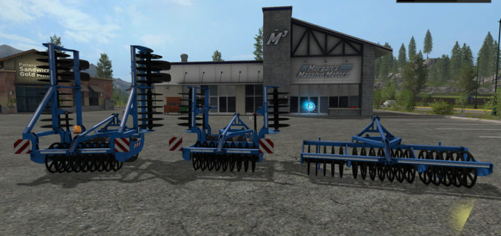Мод ПАК культиваторов BONNEL UNIDISK V1.0 Farming Simulator 2017