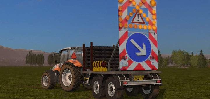 Мод Traffic safety trailer (VSA) with a lighting system v2 Farming Simulator 17