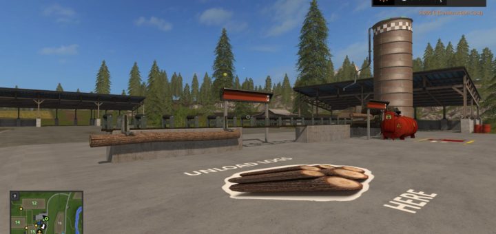 Мод щеподробилка WOOD CRUSHER PLACEABLE V1.0 Farming Simulator 2017