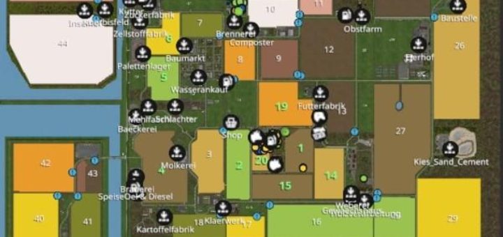 Мод карта NORTH FRISIAN MARCH 4-FOLD MAP V1.0 Farming Simulator 2017