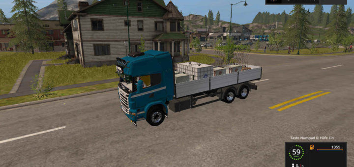 Мод грузовик Scania R730 BDF + Autoload v1.2 Farming Simulator 17