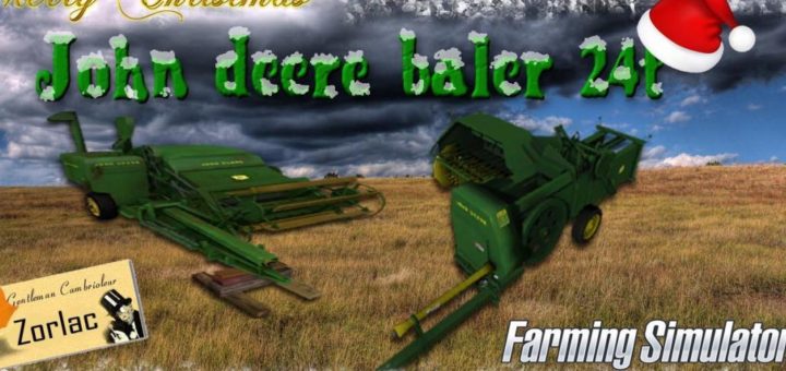 Мод тюкопресс BALER JOHN DEERE 24T v1.0 Farming Simulator 17