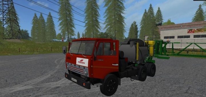 Мод ПАК Камаз KAMAZ 54101 SPRAYER V1.0 Фермер Симулятор 2017