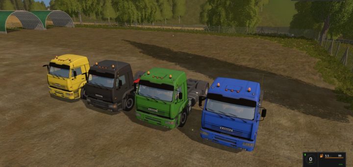 Мод тягач Камаз KAMAZ 5460 V1.1 Фермер Симулятор 2017