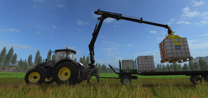 Мод PONSSE Rear Mounted Crane + Lifting Hook Crane V 1.4 FS17