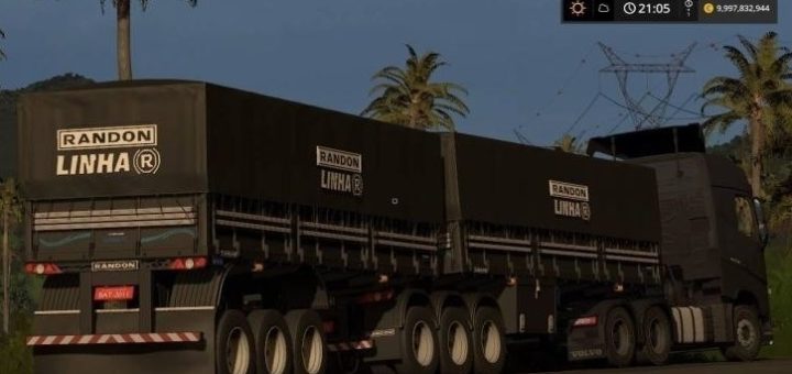 Мод прицепы Bitrem Randon Linha R 9 Eixos v 1.0 Farming Simulator 2017