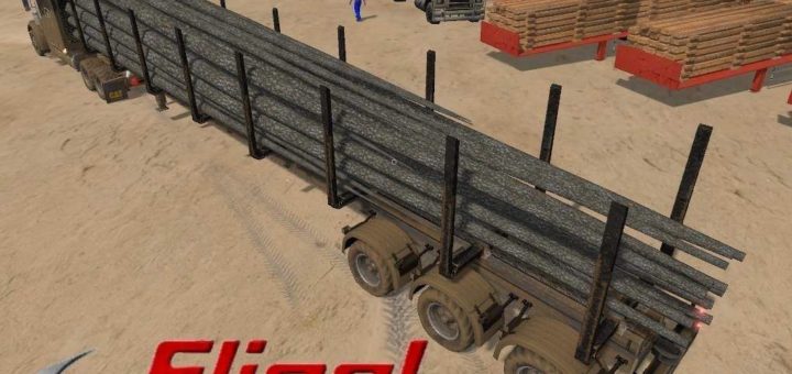 Мод прицеп Fliegl Timber Runner Wide AutoLoad v1.2 Farming Simulator 2017