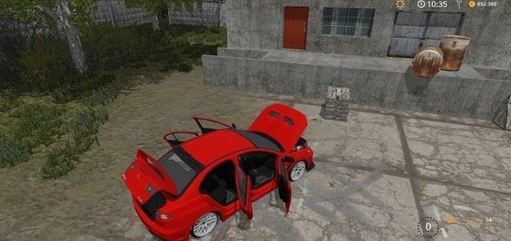 Мод авто Mitsubishi Lancer Evo X Farming Simulator 17