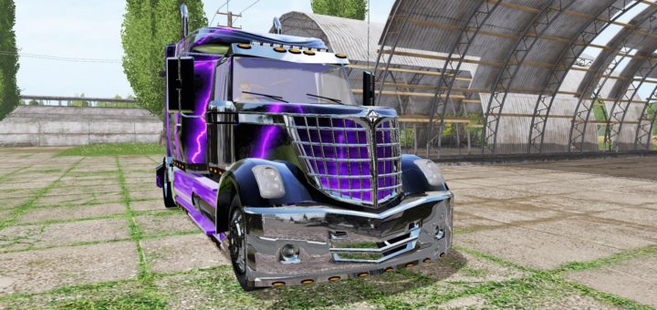Мод тягач INTERNATIONAL LONESTAR V2.0 Farming Simulator 17