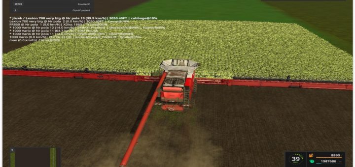 Мод ПАК KOMBAJN + HEDER GIGANT MULTIFRUTIS V1.0 FS17