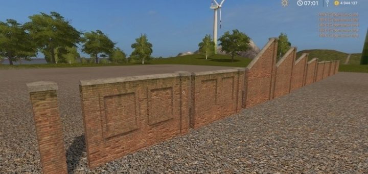 Мод Placeable Brick Wall Pack v1.0 Farming Simulator 2017