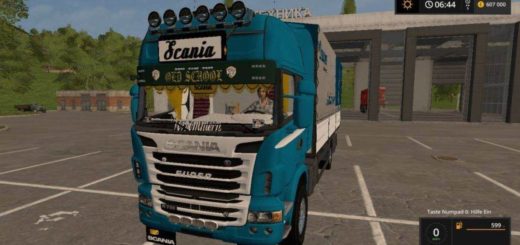 Мод грузовик SCANIA R730 GALLINGER KRONE EDITION V1.1 FS17