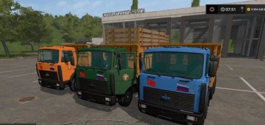 Мод грузовик МАЗ-5516 v1.1 Фарминг Симулятор 2017