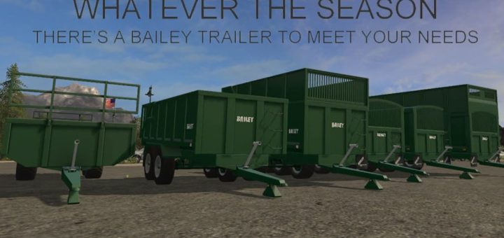 Мод ПАК прицепы BAILEY TRAILERS V1.0.0.0 Farming Simulator 17