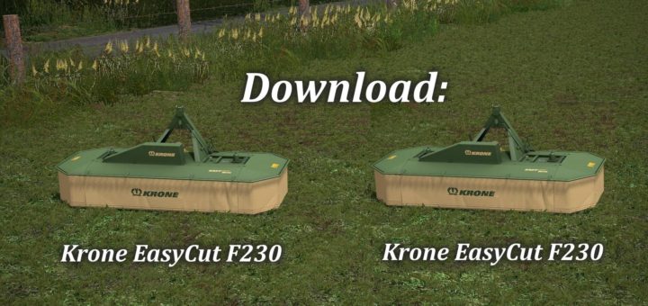 Мод косилка KRONE EASY CUT F230 V1.1 Farming Simulator 17