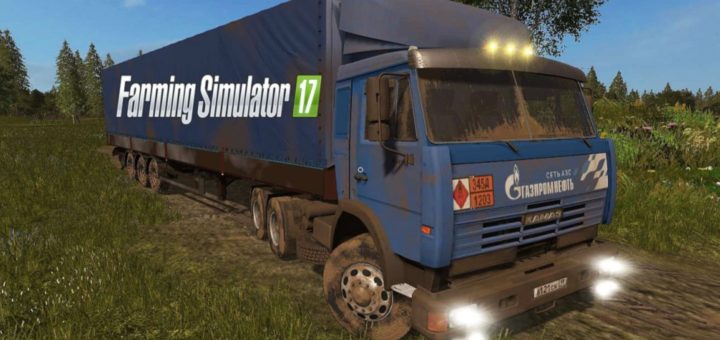 Мод тягач Камаз KamAZ-54115 Фарминг Симулятор 2017