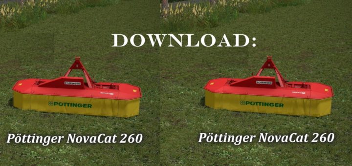 Мод сенокосилка POETTINGER NOVA CAT 260 v1.1 Farming Simulator 2017