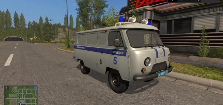 Мод автор УАЗ UAZ 3909 POLICE V1.0 Фермер Симулятор 2017