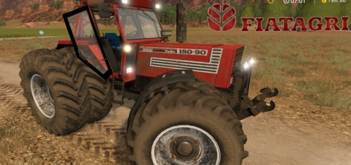 Мод трактор Fiat 180-90 Turbo v2.2 Farming Simulator 17