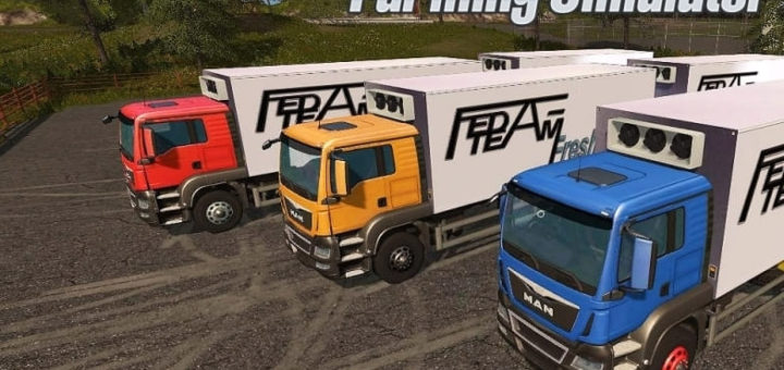 Мод грузовик MAN FeDa Fresh truck v1.0 Farming Simulator 2017