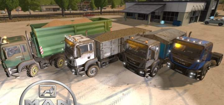 Мод ПАК грузовики MAN TGS AgroTruck v1.2 Farming Simulator 17