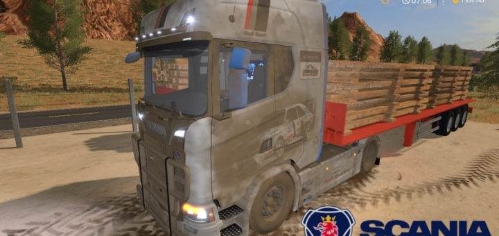 Мод грузовик Scania S v2.0 Farming Simulator 2017