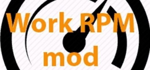 Мод FS17 Work RPM v1.3 FS17