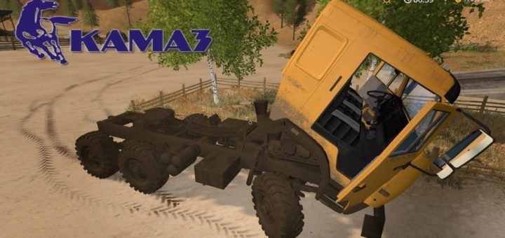 Мод тягач КамАЗ-44108 v1.1 Фарминг Симулятор 2017