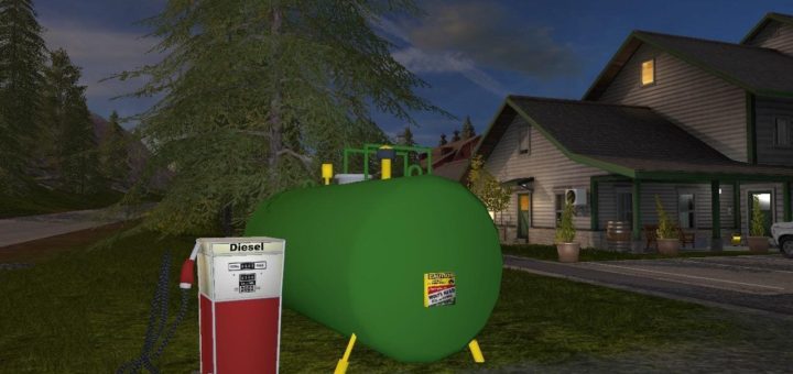 Мод заправка FUEL STATION PLACEABLE V1.0 FS17