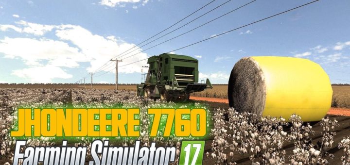 Мод комбайн JOHN DEERE 7760+HEADER V1.0 Farming Simulator 17