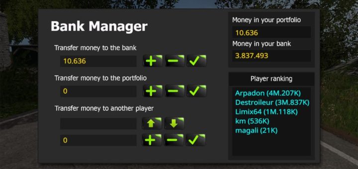 Мод cкрипт MPMoney Farming Simulator 2017