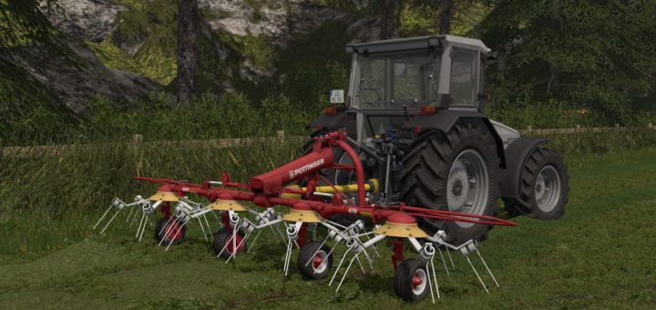 Мод сеноворошилка POETTINGER HIT 47 N V1.0.0.0 Farming Simulator 17
