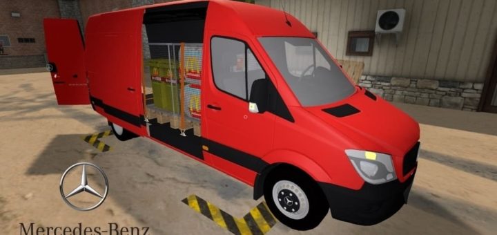 Мод Mercedes Sprinter 2014 LWB 319 v1.1 Farming Simulator 2017