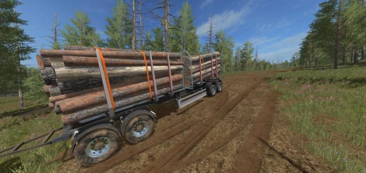 Мод прицеп LOG TRAILER V1.0.0.0 Farming Simulator 2017