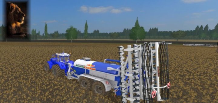 Мод культиватор SLURRY CULTIVATOR SW100 BLUE V1.0 Farming Simulator 17