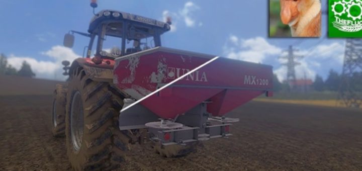 Мод распределитель удобрений UNIA MX 1200 V1.1.0 FS17