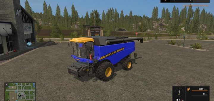 Мод комбайн VERSATILE RT490 BLUE V1.0 Farming Simulator 2017