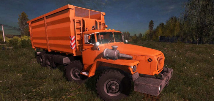 Мод грузовик Ural-6614 Hakenlift V1.0 Фарминг Симулятор 2017