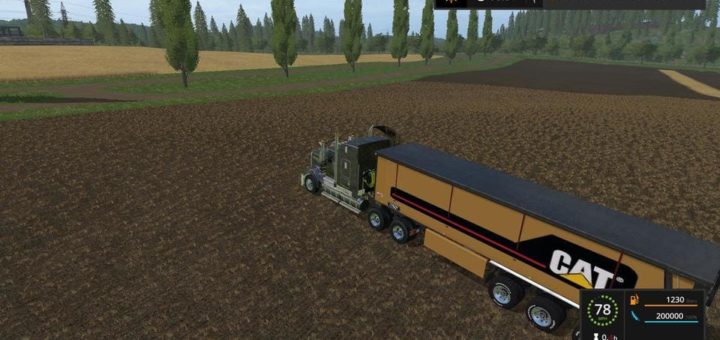 Мод прицеп CAT TRAILER BULK E1 V1.0 Farming Simulator 2017