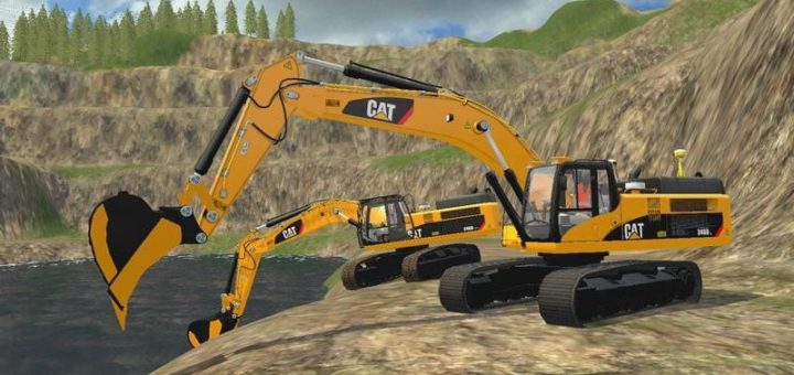 Мод ПАК CATERPILLAR 345D PACK V1.0.0.0 Farming Simulator 2017