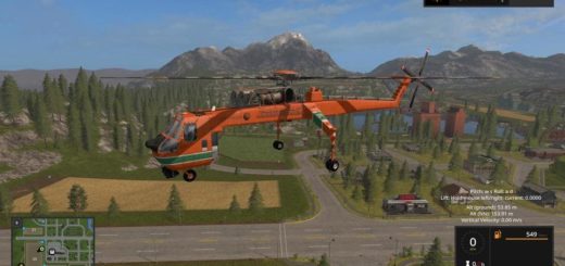 Мод вертолет FDR LOGGING GRYPHON HELI V12 V1 Farming Simulator 17