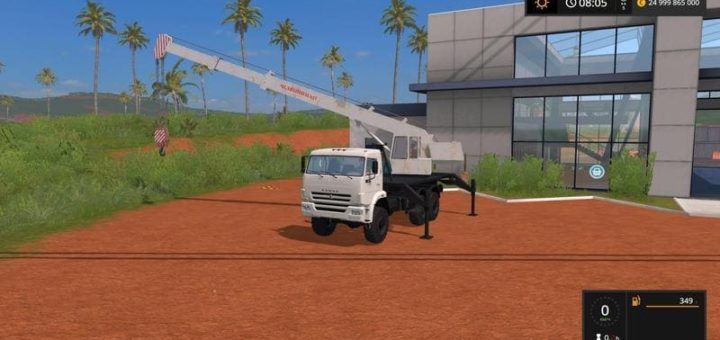 Мод Камаз Kamaz 65222 Mobilkran v1.1.0 Фарминг Симулятор 2017