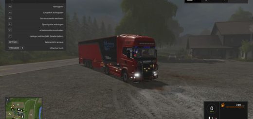 Мод тягач Scania R720 V8 V 1.0.0.1 Farming Simulator 17