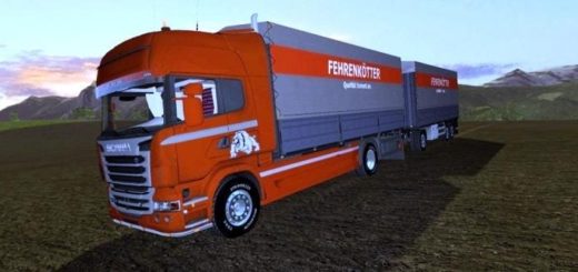 Мод грузовик Scania R730 and trailer v1.1.0.0 FS17