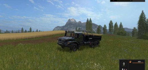 Мод грузовик ZETROS 3643 BLACK V3.1 Farming Simulator 17